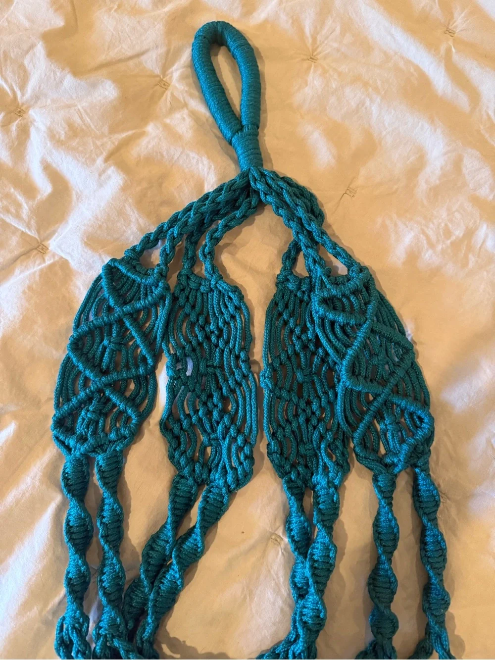 Target Teal Macramé plant hanger
